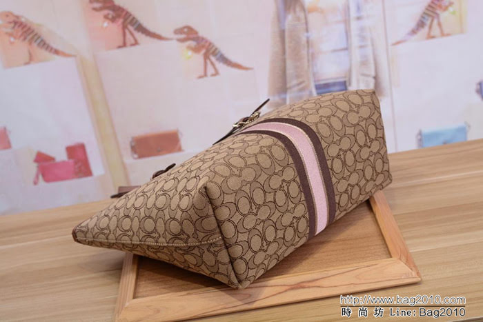 COACH蔻馳 F39043 新款購物袋 經典帆布C字logo 四季百搭款  Chz1521